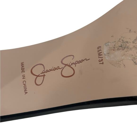 Jessica Simpson Sassia Slip On Square Toe Slide Black Braided sandals size 6.5 - Picture 6 of 9